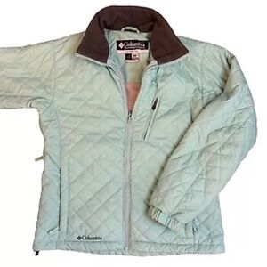 COLUMBIA Light Blue Quilted Puffer Jacket Outerwear Medium